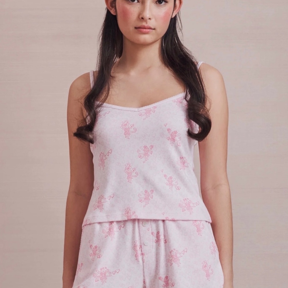 Roller Rabbit x LoveShack Fancy Collaboration Valentine PJ Set